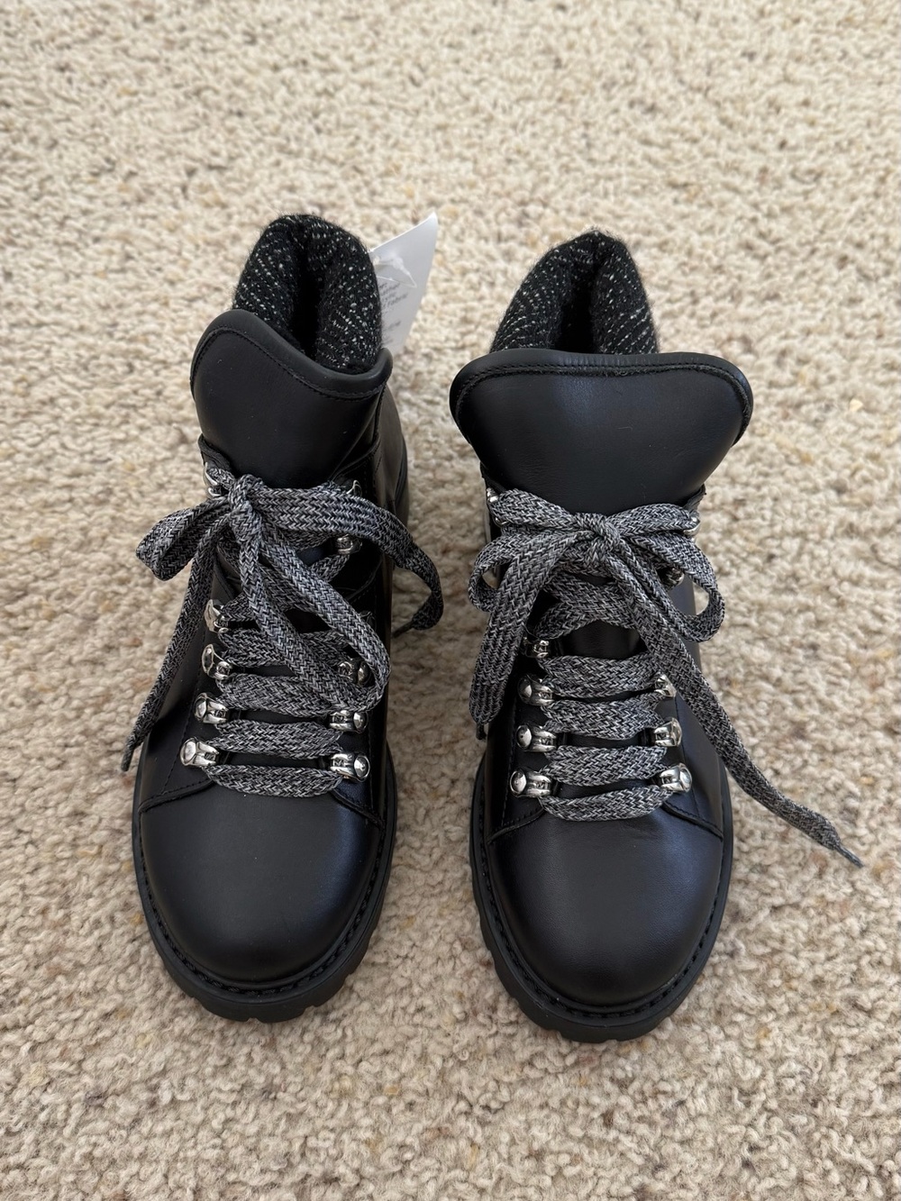 Barneys New York Women’s Black Lace-Up Boots